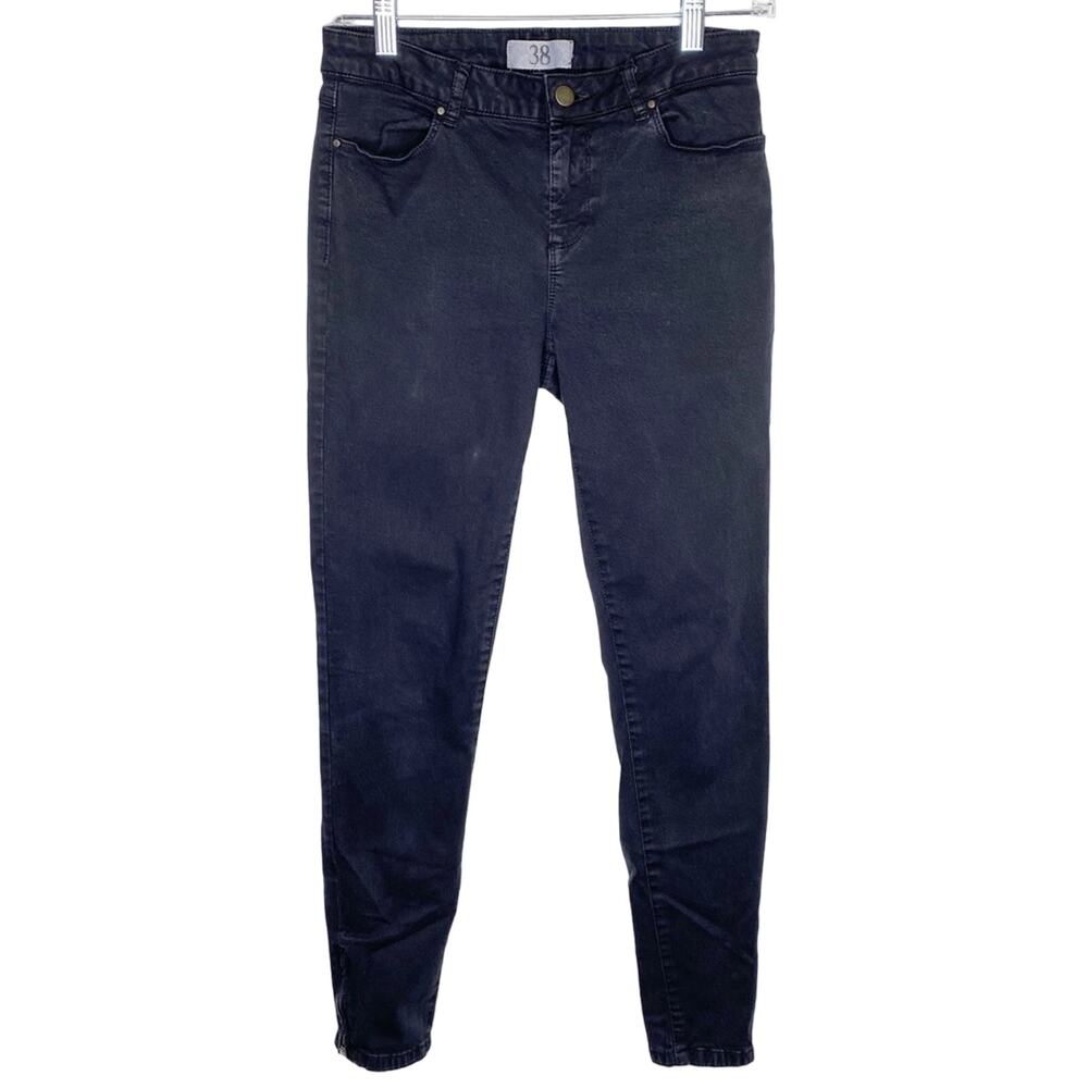 Zara Basic Dept Black Skinny Ankle Jeans Size 6 - Picture 1 of 8